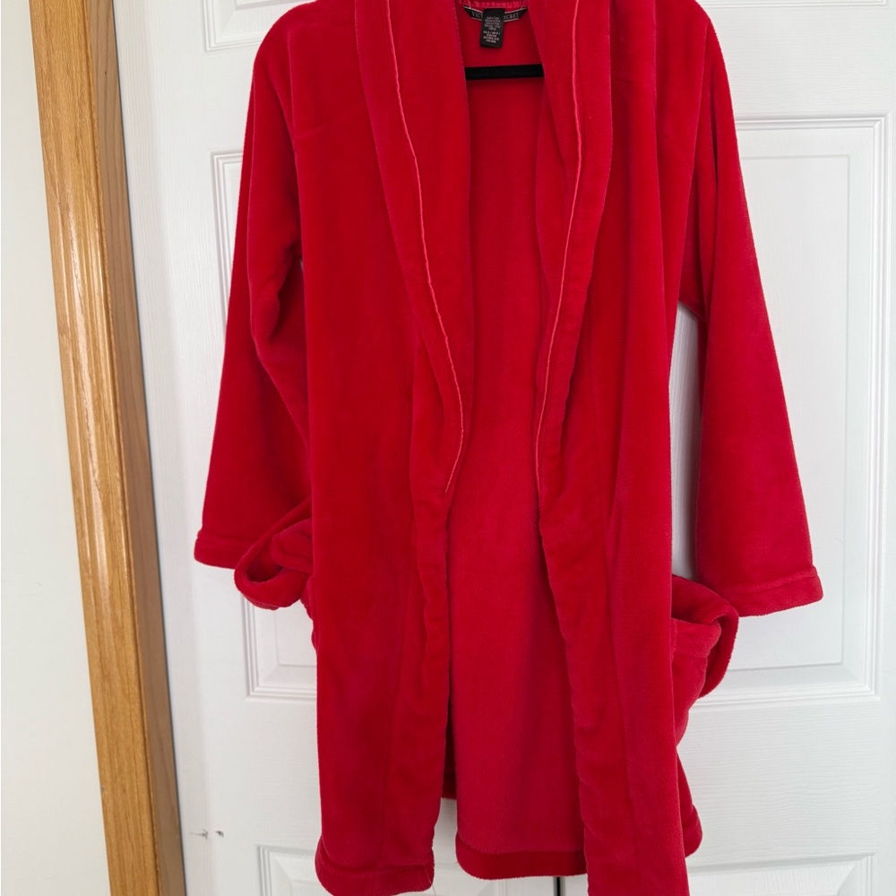 Victoria's Secret Red Robe Housecoat lounge wear Size Sm/Med - Picture 9 of 9